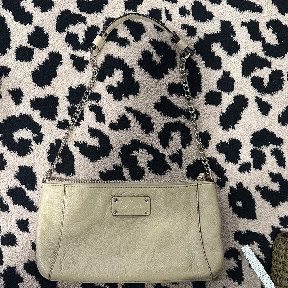 Kate Spade Beige Leather Shoulder Bag